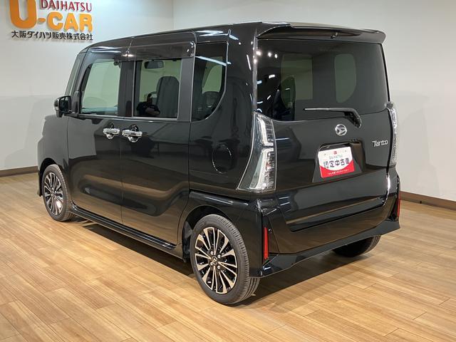 タントカスタムＲＳ　走行０．６万キロ／新車保証／点検整備渡し／ナビ／ＴＶ／ＵＳＢ／ＨＤＭＩ／Ｂｌｕｅｔｏｏｔｈ／パノラマカメラ／前後ドラレコ／ＥＴＣ／衝突軽減ブレーキ／コーナーセンサー／両側電動スライドドア／電動パーキングブレーキ／ブレーキホールド／ＬＥＤライト（大阪府）の中古車