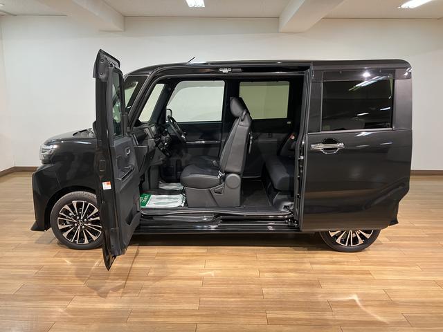 タントカスタムＲＳ　走行０．６万キロ／新車保証／点検整備渡し／ナビ／ＴＶ／ＵＳＢ／ＨＤＭＩ／Ｂｌｕｅｔｏｏｔｈ／パノラマカメラ／前後ドラレコ／ＥＴＣ／衝突軽減ブレーキ／コーナーセンサー／両側電動スライドドア／電動パーキングブレーキ／ブレーキホールド／ＬＥＤライト（大阪府）の中古車