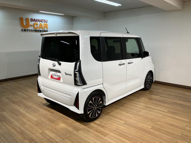 タントカスタムＲＳリミテッド／ＥＴＣ／クルコン／両側電スラ／新車保証継承／ＥＴＣ／バックカメラ／クルーズコントロール／電動パーキングブレーキ／両側電動スライドドア／前席シートヒーター／スマートキー／ＬＥＤヘッドライト／オートライト／ターボ車／（大阪府）の中古車