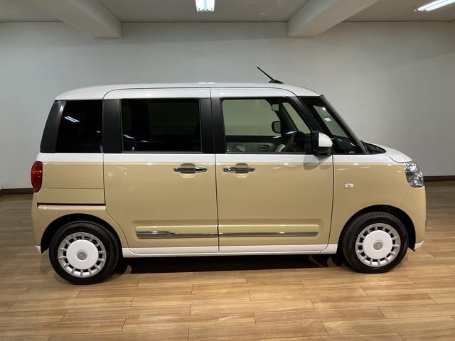 ムーヴキャンバスストライプスＧターボ　Ｒ７年式／ＡＣＣ／バックカメラ対応走行無制限１年保証　両側電動スライドドア　アダプティブクルーズコントロール　前後コーナーセンサー　前席シートヒーター　ホッとカップホルダー　オートマチックハイビーム　ＬＥＤヘッドライト　スマートキー（大阪府）の中古車