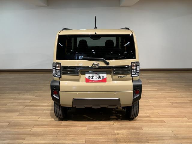 タフトGターボ ダーククロムベンチャー クルーズコントロール届出済未使用車・ターボエンジン・オーディオレス・バックカメラ・クルーズコントロール・シートヒーター・電動パーキング・スカイフィールトップ・LEDヘッドライト・衝突回避支援ブレーキ・誤発進抑制機能(大阪府)の中古車