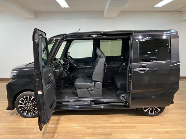 タントカスタムRS 鑑定書/R5/点検整備渡し/1.8万キロナビ/パノラマカメラ/TV/Bluetooth/USB/HDMI/前後ドラレコ/ETC/クルーズコントロール/両側電動スライドドア/衝突軽減ブレーキ/LEDライト/コーナーセンサー/革巻きハンドル(大阪府)の中古車