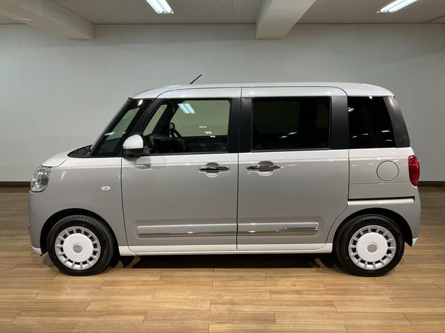 ムーヴキャンバスストライプスGターボ/届出済未使用車/25年モデルナビ届出済未使用車/25年モデルナビ/バックカメラ/クルーズコントロール/前席シートヒーター/電動パーキングブレーキ/両側パワースライドドア/LEDヘッドライト・フォグランプ/オートエアコン/キーフリー(大阪府)の中古車