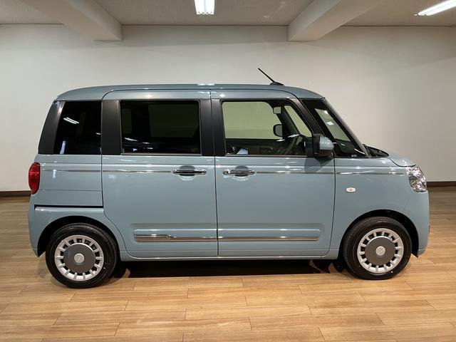 ムーヴキャンバスセオリーG/R7年式/届出済未使用車/25年モデルナビ届出済未使用車/R7年式/走行28Km/25年モデルナビ/バックカメラ/ステアリングスイッチ/前席シートヒーター/両側パワースライドドア/LEDヘッドライト・フォグランプ/オートエアコン/キーフリー(大阪府)の中古車