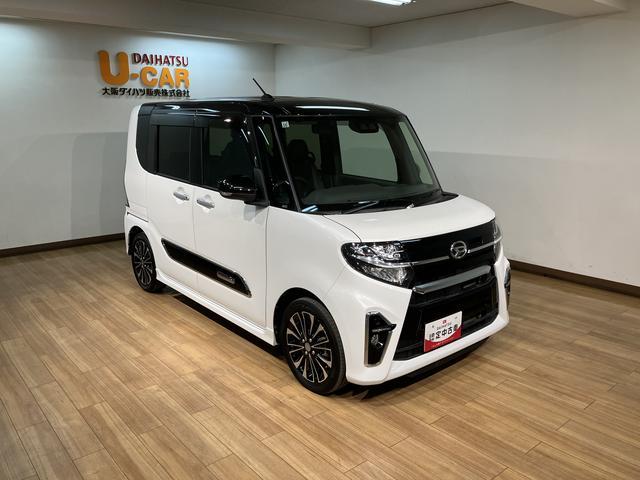 タントカスタムＲＳ／１年保証／ターボ／ナビ／ＥＴＣ／電動スライド１年間走行距離無制限保証／衝突軽減ブレーキ／ダイハツ認定中古車／ターボエンジン／純正ナビ／ＥＴＣ／両側電動スライドドア／シートヒーター／ＬＥＤヘッドライト・フォグ／１５インチアルミ／Ｂｌｕｅｔｏｏｔｈ（大阪府）の中古車