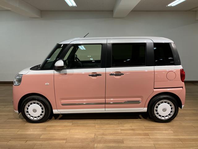 ムーヴキャンバスストライプスG/届出済未使用車/R8年式/25年モデルナビ届出済未使用車/R8年式/走行20Km/25年モデルナビ/バックカメラ/ステアリングスイッチ/前席シートヒーター/両側パワースライドドア/LEDヘッドライト・フォグランプ/オートエアコン/キーフリー(大阪府)の中古車
