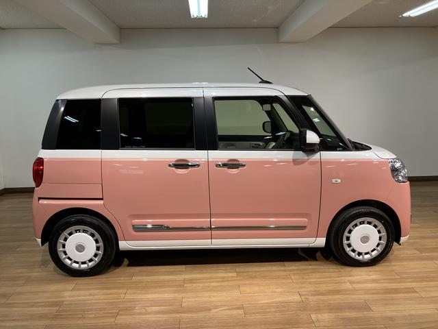 ムーヴキャンバスストライプスG/届出済未使用車/R8年式/25年モデルナビ届出済未使用車/R8年式/走行20Km/25年モデルナビ/バックカメラ/ステアリングスイッチ/前席シートヒーター/両側パワースライドドア/LEDヘッドライト・フォグランプ/オートエアコン/キーフリー(大阪府)の中古車