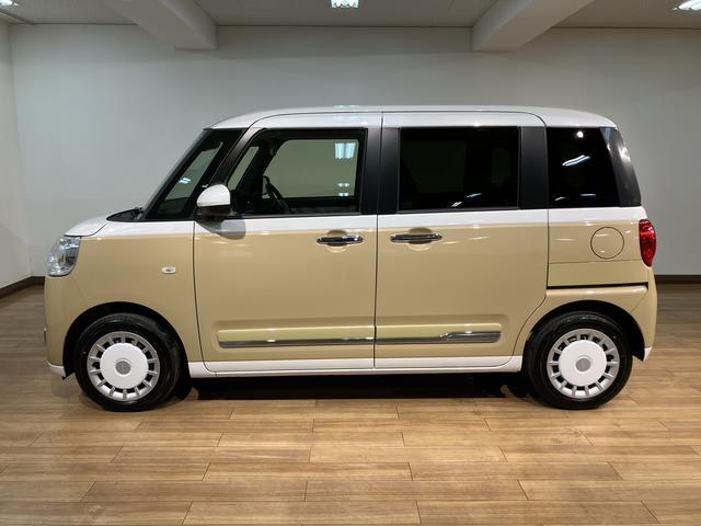 ムーヴキャンバスストライプスG 届出済未使用車届出済未使用車/新車保証継承/スマートアシスト/両側電動スライドドア/LEDヘッドライト/キーフリーキー/プッシュボタンスタート/前席シートヒーター/電動パーキング/バックカメラ(大阪府)の中古車