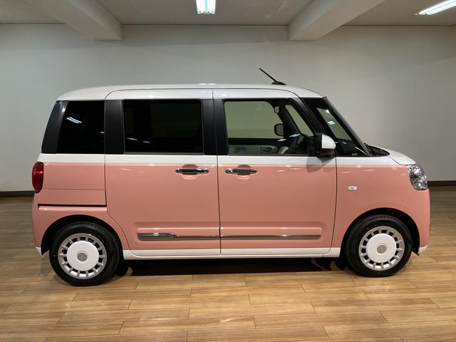 ムーヴキャンバスストライプスGターボ 純正ナビ届出済未使用車/新車保証継承/ターボエンジン/スマートアシスト/クルーズコントロール/両側電動スライドドア/純正フルセグナビ/Bluetooth機能/バックカメラ/電動パーキング/前席シートヒーター(大阪府)の中古車