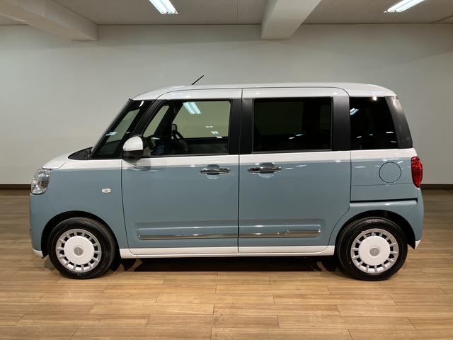 ムーヴキャンバスストライプスGターボ/ナビ/Bカメラ/クルコン/両側電スラ/新車保証継承/ターボ車/ナビ/BLUETOOTH/USB/Bカメラ/クルーズコントロール/電動パーキングブレーキ/両側電動スライドドア/前席シートヒーター/スマートキー/コーナーセンサー/オートライト(大阪府)の中古車