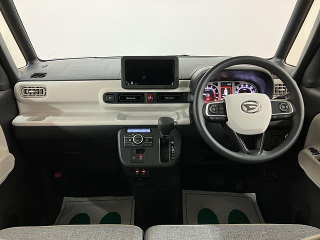 ムーヴキャンバス 中古車 ストライプスＧターボ／Ｒ８年式／届出済未使用車／走行２６ｋｍ届出済未使用車／Ｒ８年式／走行２６ｋｍ／バックカメラ対応車／クルーズコントロール／前席シートヒーター／電動パーキングブレーキ／両側パワースライドドア／ＬＥＤヘッド・フォグ／オートエアコン／キーフリー