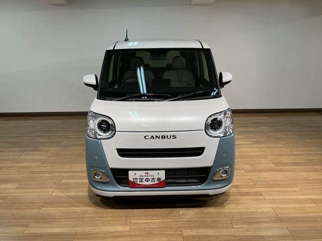 ムーヴキャンバスストライプスＧターボ／Ｒ８年式／届出済未使用車／走行２６ｋｍ届出済未使用車／Ｒ８年式／走行２６ｋｍ／バックカメラ対応車／クルーズコントロール／前席シートヒーター／電動パーキングブレーキ／両側パワースライドドア／ＬＥＤヘッド・フォグ／オートエアコン／キーフリー（大阪府）の中古車