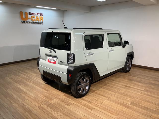 タフトGターボ 弊社元試乗車/走行295kmスカイフィールトップ アダプティブクルーズコントロール LEDヘッド/フォグ 運/助シートヒーター プッシュボタンスタート キーフリー 電動パーキングブレーキ バックカメラ 15インチアルミホイール(大阪府)の中古車