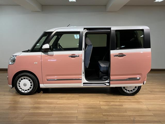 ムーヴキャンバスストライプスＧターボ　Ｒ８年式／ナビ／ＡＣＣ／Ｂカメラ新車保証付き　両側電動スライドドア　アダプティブクルーズコントロール　前後コーナーセンサー　前席シートヒーター　ホッとカップホルダー　オートマチックハイビーム　ＬＥＤヘッドライト　スマートキー（大阪府）の中古車