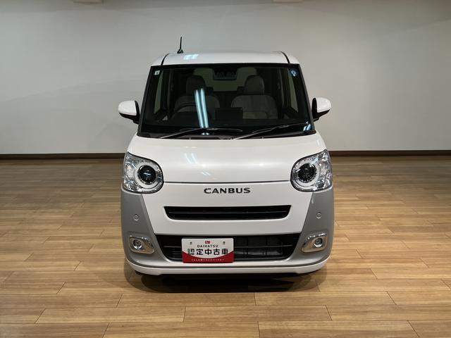 ムーヴキャンバスストライプスＧターボ／届出済未使用車／新車保証継承／クルコン令和８年式／走行２４キロ／ターボ車／オーディオレス／両側パワースライドドア／キーフリー／ＬＥＤヘッドライト／衝突軽減ブレーキ／新車保証継承／アダプティブクルーズコントロール／（大阪府）の中古車