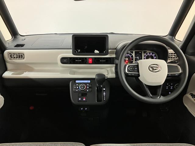 ムーヴキャンバス 中古車 ストライプスＧ／届出済未使用車／Ｒ８年式／走行１７ｋｍ届出済未使用車／Ｒ８年式／走行１７ｋｍ／保証継承／バックカメラ対応車／ステアリングスイッチ／電動パーキングブレーキ／両側パワースライドドア／ＬＥＤヘッドライト・フォグランプ／オートエアコン／キーフリー