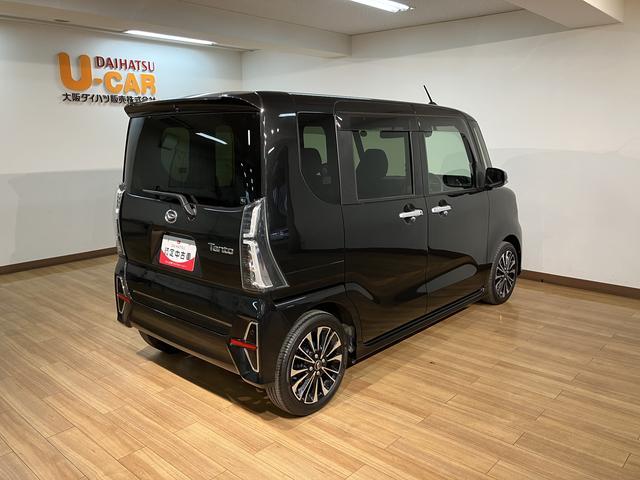 タントカスタムＲＳ／ナビ／パノラマカメラ／クルーズコントロール／ナビ／ＢＬＵＥＴＯＯＴＨ／ＵＳＢ／パノラマカメラ／バックカメラ／両側電動スライドドア／クルーズコントロール／電動パーキングブレーキ／前席シートヒーター／コーナーセンサー／スマートキー／オートライト／（大阪府）の中古車