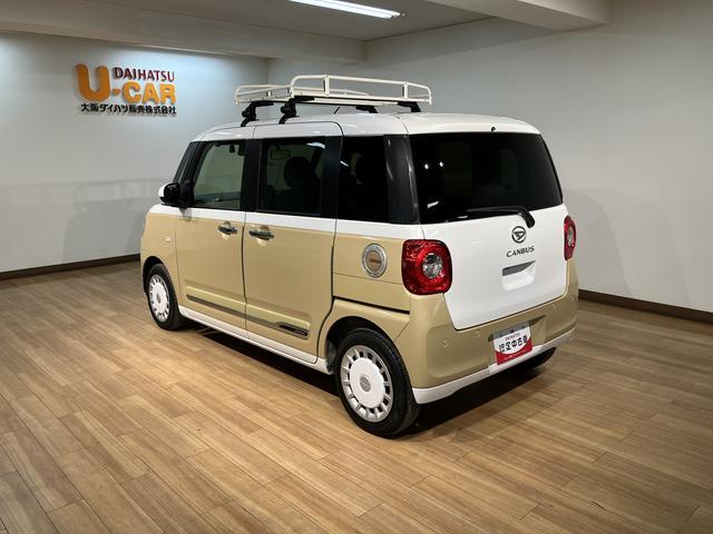 ムーヴキャンバスストライプスＧターボ／ナビ／前後ドラレコ／Ｂカメラ／ＥＴＣ／走行２．５万キロ／ナビ／ＢＬＵＥＴＯＯＴＨ／ＵＳＢ／前後ドラレコ／ＥＴＣ／バックカメラ／クルーズコントロール／両側電動スライドドア／電動パーキングブレーキ／スマートキー／ルーフキャリア／ターボ車（大阪府）の中古車