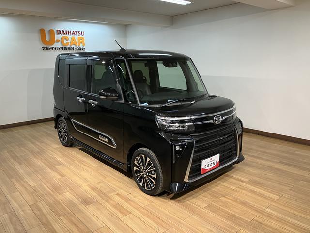 タントカスタムＲＳ／ナビ／後席モニター／クルコン／両側電スラ／ターボ車／ナビ／ＢＬＵＥＴＯＯＴＨ／ＵＳＢ／バックカメラ／パノラマカメラ／クルーズコントロール／両側電動スライドドア／前席シートヒーター／後席モニター／コーナーセンサー／スマートキー／（大阪府）の中古車
