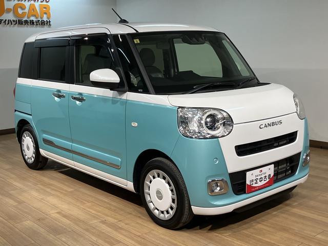 ムーヴキャンバスストライプスＧ／ナビ／両側電スラ／前後ドラレコ／ＥＴＣ／１年間走行距離無制限保証／走行２．６万キロ／ナビ／ＢＬＵＥＴＯＯＴＨ／ＵＳＢ／バックカメラ／前後ドラレコ／ＥＴＣ／両側電動スライドドア／スマートキー／前席シートヒーター／コーナーセンサー／（大阪府）の中古車