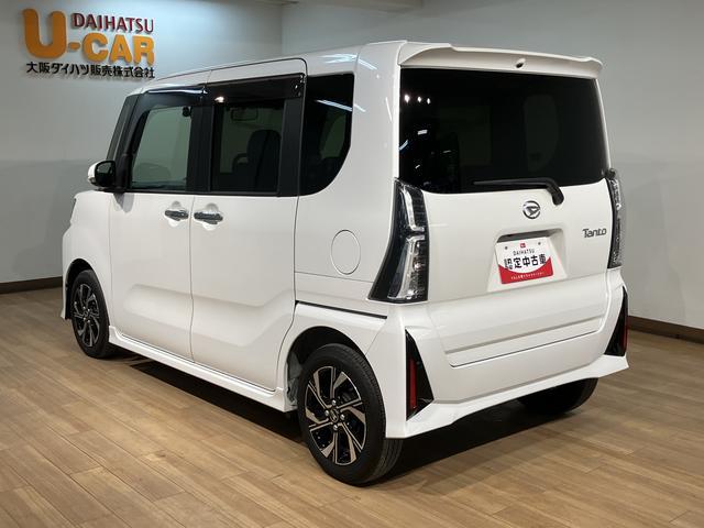 タントカスタムＸ　ナビ　バックカメラ　ＥＴＣ　両側パワスラ９インチディスプレイオーディオ／フルセグ放送／Ｂｌｕｅｔｏｏｔｈ／ＣＶＴ／スマアシ／前後ドライブレコーダー／１年走行距離無制限／電動パーキングアシスト／ＬＥＤヘッドライト／オートライト／キーフリー（大阪府）の中古車