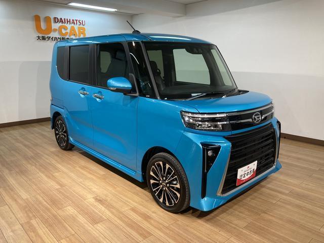 タントカスタムＲＳ／届出済未使用車／走行２５Ｋｍ／バックカメラ対応届出済未使用車／走行２５Ｋｍ／バックカメラ対応車／ステアリングスイッチ／６スピーカー／前席シートヒーター／両側パワースライドドア／ＬＥＤヘッドライト・フォグランプ／アルミ／オートエアコン／キーフリー（大阪府）の中古車