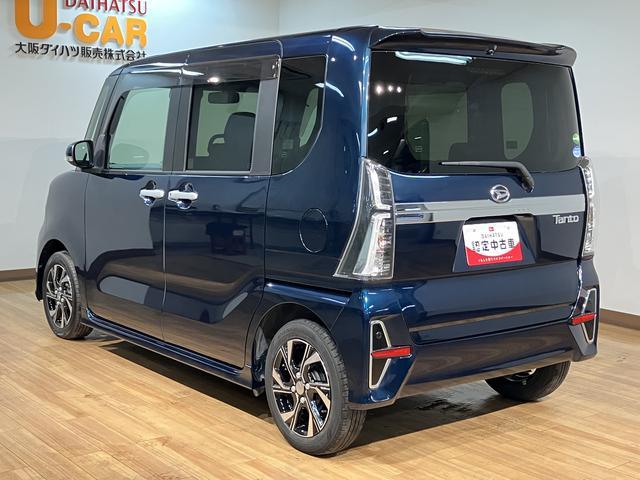 タントカスタムＸ／ＣＤチューナー／前席シートヒーター／両側パワスラ走行２．５万Ｋｍ／ＣＤチューナー／前席シートヒーター／運転席ロングスライドシート／電動パーキングブレーキ／両側パワースライドドア／ＬＥＤヘッドライト・フォグランプ／アルミ／オートエアコン／キーフリー（大阪府）の中古車