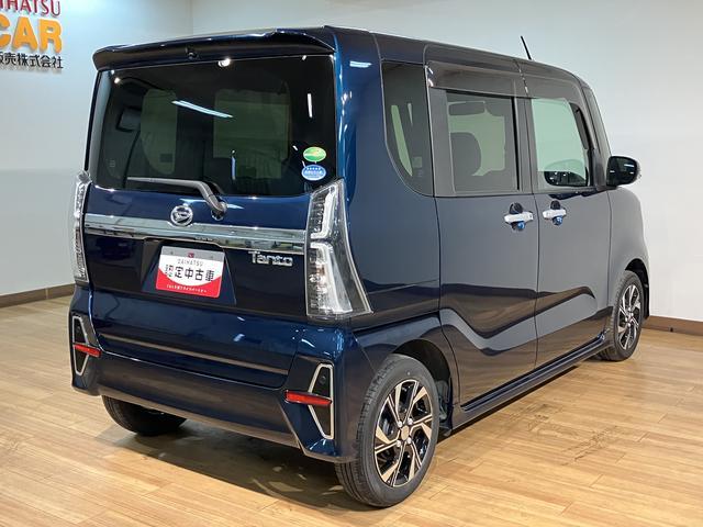 タントカスタムＸ／ＣＤチューナー／前席シートヒーター／両側パワスラ走行２．５万Ｋｍ／ＣＤチューナー／前席シートヒーター／運転席ロングスライドシート／電動パーキングブレーキ／両側パワースライドドア／ＬＥＤヘッドライト・フォグランプ／アルミ／オートエアコン／キーフリー（大阪府）の中古車