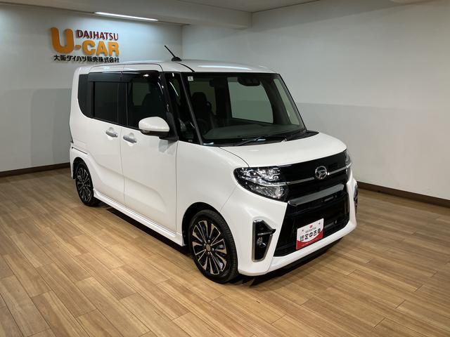 タントカスタムＲＳセレクション／走行０．８万ｋｍ／ナビ／ＥＴＣ走行０．８万ｋｍ／ターボ車／ナビゲーション／ＥＴＣ／クルーズコントロール／前席シートヒーター／両側パワースライドドアＬＥＤヘッドライト・フォグランプ／アルミホイール／オートエアコン／キーフリー（大阪府）の中古車