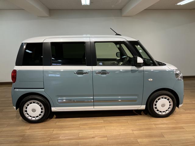 ムーヴキャンバスストライプスＧターボ／走行０．６万ｋｍ／ナビ／バックカメラ走行０．６万ｋｍ／ナビゲーション／バックカメラ／ステアリングスイッチ／ＥＴＣ／前後ドラレコ／クルコン／前席シートヒーター／電動パーキングブレーキ／両側パワースライドドア／ＬＥＤヘッド・フォグランプ（大阪府）の中古車