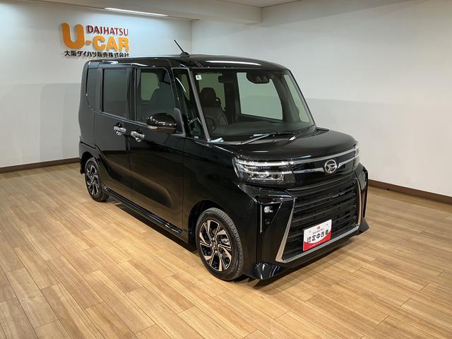 タントカスタムＸ／０．５万ｋｍ／ナビ／バックカメラ／前後ドラレコ走行０．５万ｋｍ／ナビゲーション／バックカメラ／ステアリングスイッチ／前後ドラレコ／前席シートヒーター／両側パワースライドドア／ＬＥＤヘッドライト・フォグランプ／アルミ／オートエアコン／キーフリー（大阪府）の中古車