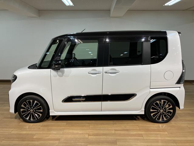 タントカスタムＲＳ　４ＷＤ／車検整備渡／ナビ／前後ドラレコ車検整備渡　４ＷＤ　Ｂｌｕｅｔｏｏｔｈ対応純正ナビ　フルセグＴＶ　ＴＶコントロール　バックカメラ　前後録画ドラレコ　両側電動スライドドア　ＬＥＤヘッドランプ　シートヒーター　オートエアコン（大阪府）の中古車