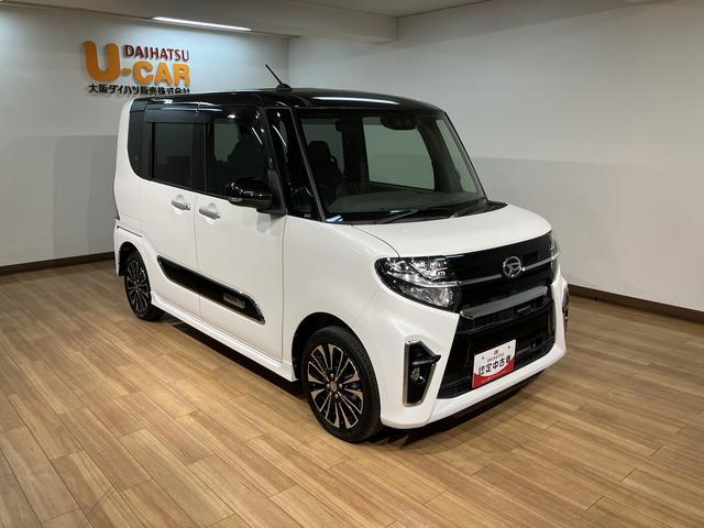 タントカスタムＲＳ　４ＷＤ／車検整備渡／ナビ／前後ドラレコ車検整備渡　４ＷＤ　Ｂｌｕｅｔｏｏｔｈ対応純正ナビ　フルセグＴＶ　ＴＶコントロール　バックカメラ　前後録画ドラレコ　両側電動スライドドア　ＬＥＤヘッドランプ　シートヒーター　オートエアコン（大阪府）の中古車