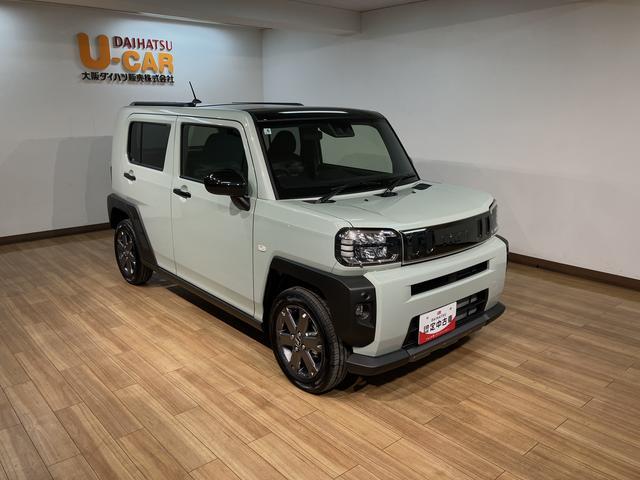 タフトＧターボ　ダーククロムベンチャー／バックカメラ対応／クルコン届出済未使用車／走行３３ｋｍ／バックカメラ対応車／クルーズコントロール／前席シートヒーター／電動パーキングブレーキ／ＬＥＤヘッドライト・フォグランプ／アルミホイール／オートエアコン／キーフリー（大阪府）の中古車