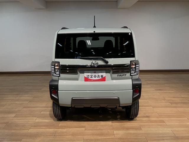 タフトＧターボ　ダーククロムベンチャー／バックカメラ対応／クルコン届出済未使用車／走行３３ｋｍ／バックカメラ対応車／クルーズコントロール／前席シートヒーター／電動パーキングブレーキ／ＬＥＤヘッドライト・フォグランプ／アルミホイール／オートエアコン／キーフリー（大阪府）の中古車