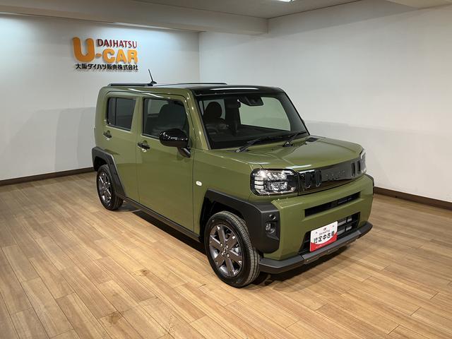 タフトG ダーククロムベンチャー/R7年式/走行5Km/クルコンR7年式/走行5Km/バックカメラ対応車/クルーズコントロール/前席シートヒーター/電動パーキングブレーキ/LEDヘッドライト・フォグランプ/アルミホイール/オートエアコン/キーフリー(大阪府)の中古車