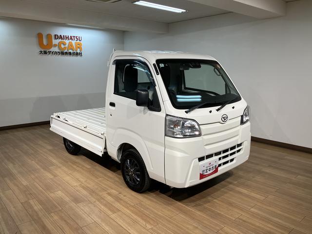 ハイゼットトラックスタンダードSAIIIt 5MT ETC装着車 認定中古車5速マニュアル AM/FMチューナー ETC車載器 作業灯付 エアコン パワステ 社外アルミホイール 1年間走行距離無制限保証 衝突支援回避ブレーキ 衝突警報機能 車線逸脱警報機能 先行車お知らせ機能(大阪府)の中古車