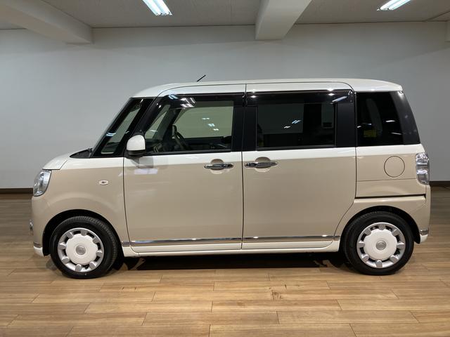 ムーヴキャンバスＧメイクアップリミテッド　ＳＡIII／８インチナビ／パノラマ１年間走行距離無制限保証／８インチナビ／パノラマモニター／ＥＴＣ／ドライブレコーダー／ＵＳＢ・ＨＤＭＩアダプター／両側パワースライドドア／ＬＥＤヘッドライト・フォグランプ／オートエアコン／キーフリー（大阪府）の中古車