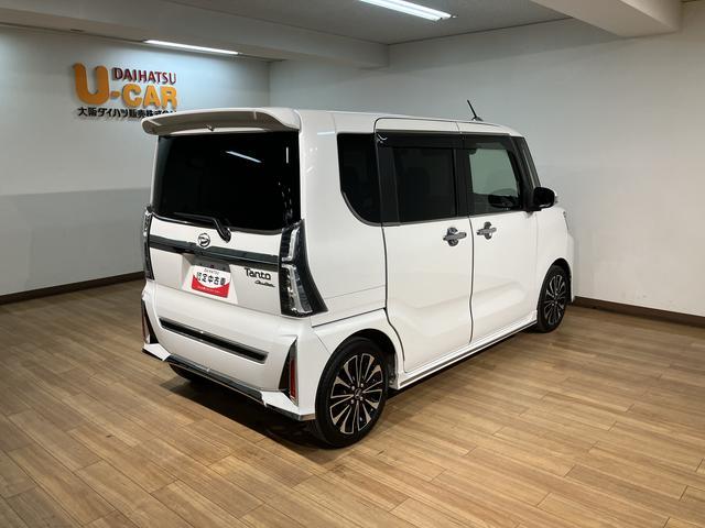 タントカスタムＲＳ／１０インチナビ／ＥＴＣ／クルコン／後席モニター１０インチナビ／バックカメラ／ステアリングスイッチ／ＥＴＣ／前後ドラレコ／後席モニター／クルーズコントロール／前席シートヒーター／両側パワースライドドア／ＬＥＤヘッドライト・フォグランプ／キーフリー（大阪府）の中古車