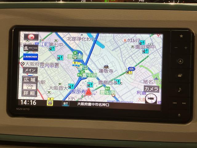 ムーヴキャンバスＧメイクアップＶＳ　ＳＡIII／ナビ／パノラマモニターナビゲーション／パノラマモニター／ステアリングスイッチ／ＥＴＣ／前後ドラレコ／ＵＳＢアダプター／運転席シートヒーター／両側パワースライドドア／ＬＥＤヘッドライト・フォグ／オートエアコン／キーフリー（大阪府）の中古車