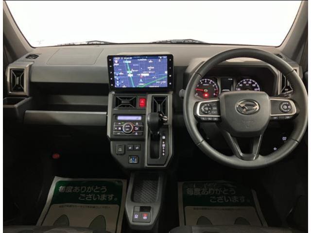 タフトGターボ クロムベンチャー/9インチナビ/パノラマ/クルコン9インチナビ/パノラマモニター/ステアリングスイッチ/ETC/前後ドラレコ/クルーズコントロール/前席シートヒーター/電動パーキングブレーキ/LEDヘッドライト・フォグ/オートエアコン/キーフリー(大阪府)の中古車