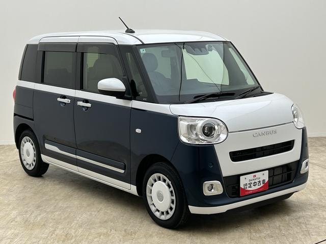 ムーヴキャンバスストライプスＧ／Ｒ７年式／走行０．７万ｋｍ／ナビ／ＰモニターＲ７年式／走行０．７万ｋｍ／ナビゲーション／パノラマモニター／ＥＴＣ／ナビ連動前後ドラレコ／前席シートヒーター／両側パワースライドドア／ＬＥＤヘッドライト・フォグランプ／オートエアコン／キーフリー（大阪府）の中古車