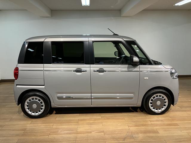 ムーヴキャンバスセオリーGターボ/届出済未使用車/Bカメラ対応車/クルコン届出済未使用車/R8年式/走行5km/バックカメラ対応/クルーズコントロール/前席シートヒーター/電動パーキングブレーキ/両側パワースライドドア/LEDヘッドライト・フォグ/オートエアコン/キーフリー(大阪府)の中古車
