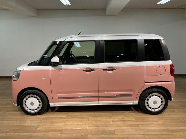 ムーヴキャンバスストライプスG/R8年式/届出済未使用車/バックカメラ対応車届出済未使用車/R8年式/走行32km/新車保証継承/バックカメラ対応車/前席シートヒーター/電動パーキングブレーキ/両側パワースライドドア/LEDヘッドライト・フォグ/オートエアコン/キーフリー(大阪府)の中古車