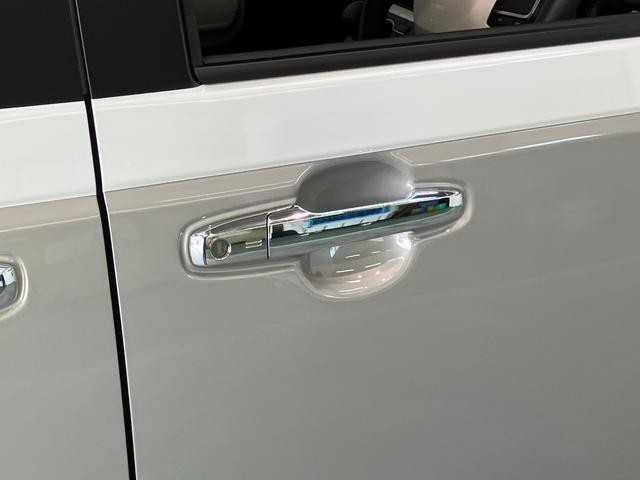 ムーヴキャンバスストライプスＧ　両側電動スライドドア　ＬＥＤ　届出済未使用車衝突被害軽減ブレーキ　コーナーセンサー　バックカメラ（ナビ装着時用）　両側電動スライドドア　前席シートヒーター　電動パーキングブレーキ　ＬＥＤ　オートライト　オートエアコン　スマートキー　エコアイドル（滋賀県）の中古車
