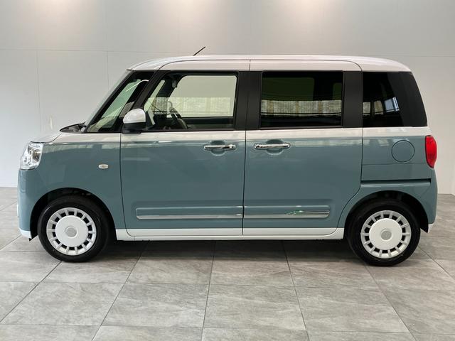 ムーヴキャンバスストライプスＧ　９型ディスプレイオーディオ　届出済未使用車衝突被害軽減ブレーキ　コーナーセンサー　９型ディスプレイオーディオ　フルセグ　Ｂｌｕｅｔｏｏｔｈ　ＵＳＢ　バックカメラ　両側電動スライドドア　前席シートヒーター　ＬＥＤ　ワイヤレス充電器　エコアイドル（滋賀県）の中古車