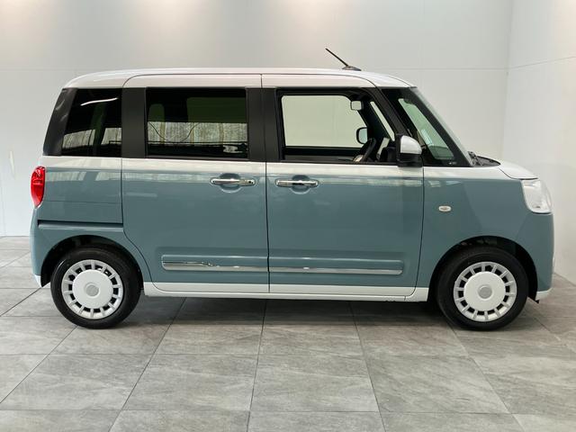 ムーヴキャンバスストライプスＧ　９型ディスプレイオーディオ　届出済未使用車衝突被害軽減ブレーキ　コーナーセンサー　９型ディスプレイオーディオ　フルセグ　Ｂｌｕｅｔｏｏｔｈ　ＵＳＢ　バックカメラ　両側電動スライドドア　前席シートヒーター　ＬＥＤ　ワイヤレス充電器　エコアイドル（滋賀県）の中古車
