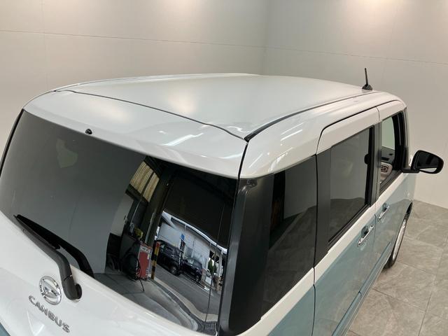 ムーヴキャンバスストライプスＧ　９型ディスプレイオーディオ　届出済未使用車衝突被害軽減ブレーキ　コーナーセンサー　９型ディスプレイオーディオ　フルセグ　Ｂｌｕｅｔｏｏｔｈ　ＵＳＢ　バックカメラ　両側電動スライドドア　前席シートヒーター　ＬＥＤ　ワイヤレス充電器　エコアイドル（滋賀県）の中古車