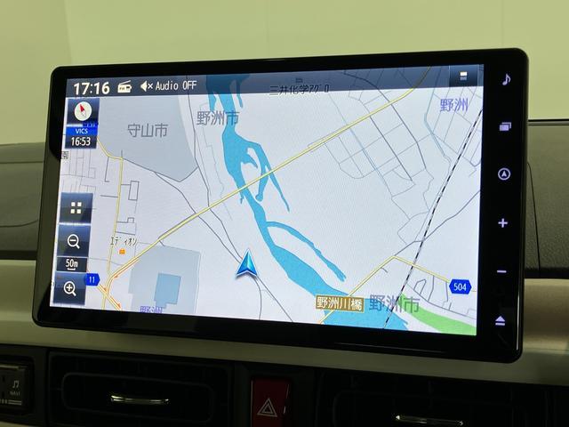 ムーヴキャンバスストライプスＧ　１０インチフルセグナビ　バックカメラ　ＬＥＤ衝突被害軽減ブレーキ　コーナーセンサー　１０インチフルセグナビ　Ｂｌｕｅｔｏｏｔｈ　ＤＶＤ再生　ＣＤ録音　バックカメラ　前席シートヒーター　両側スライドドア　ＬＥＤ　スマートキー　エコアイドル（滋賀県）の中古車