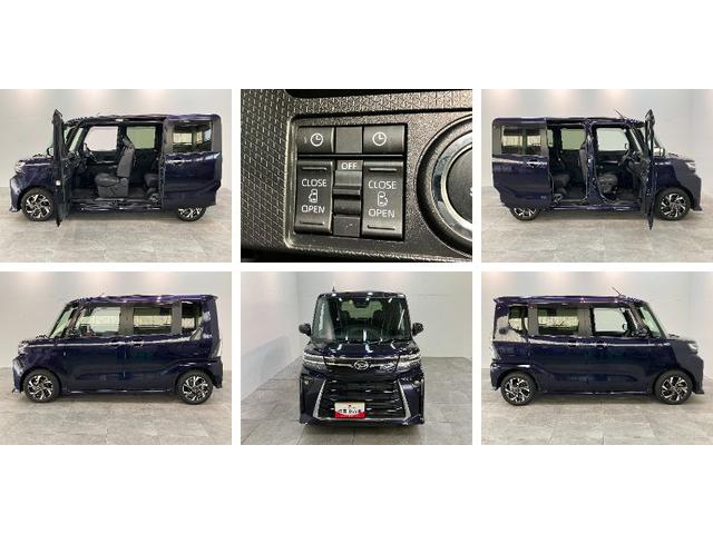 タントカスタムＸ　両側電動スライドドア　前席シートヒーター　ＬＥＤ衝突被害軽減ブレーキ　コーナーセンサー　バックカメラ（ナビ装着時用）　両側電動スライドドア　前席シートヒーター　電動パーキングブレーキ　ＬＥＤ　オートライト　オートエアコン　スマートキー　エコアイドル（滋賀県）の中古車